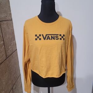 Vans Mustard Long Sleeve Crop Top